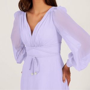 Azazi Lilac Bridesmaid Dress - Long Sleeve - Sage Style - Size A26 - 2-3 XL